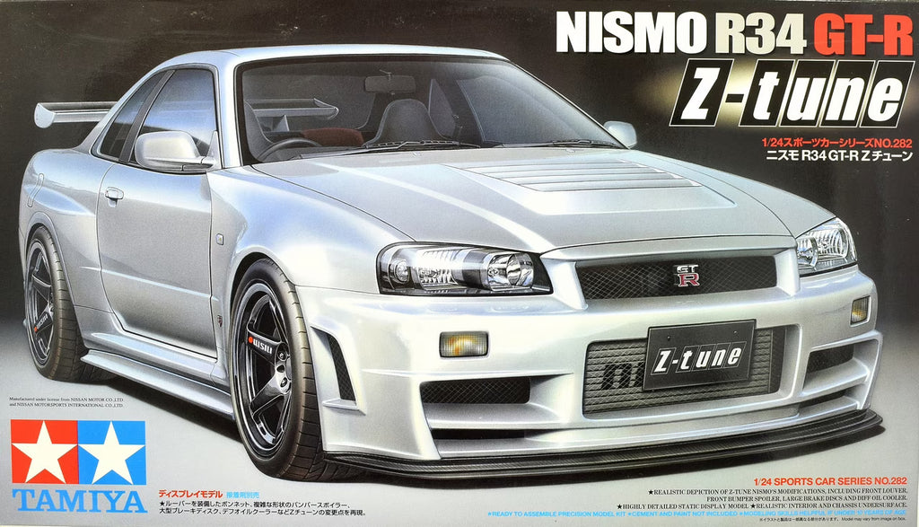 TAMIYA NISSAN SKYLINE GT-R R34 - Nismo Z-tune 1/24 Scale Model Kit TAMIYA NISSAN SKYLINE GT-R R34 - Nismo Z-tune 1/24 Scale Model Kit
