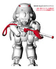 Hasegawa 1/20 Maschinen Krieger Robot Battle V Moon Type MK44H-0 Whiteknight Prototype Kit HA64112