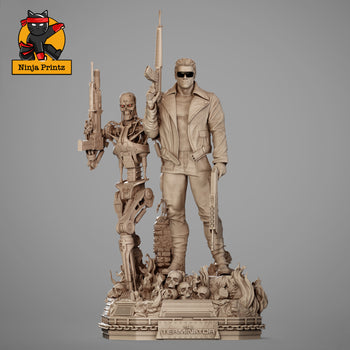Ninja Printz - 1:10 Terminator T-800 V1 & V2 Dan Art Vignette