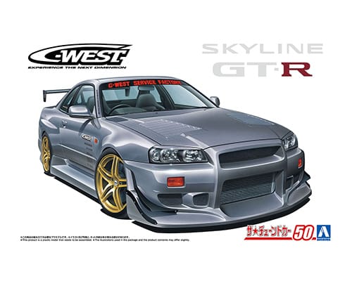 Aoshima 1/24 NISSAN C-WEST BNR34 SKYLINE GT-R '02 06990
