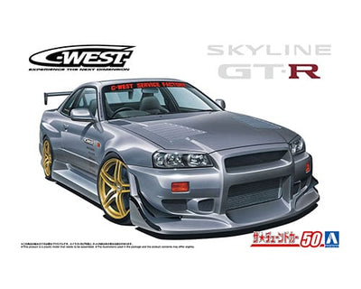Aoshima 1/24 NISSAN C-WEST BNR34 SKYLINE GT-R '02 06990
