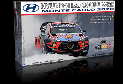 Belkits 1/24 Hyundai i20 Coupe WRC Monte Carlo 2020 Rally Car BEL021