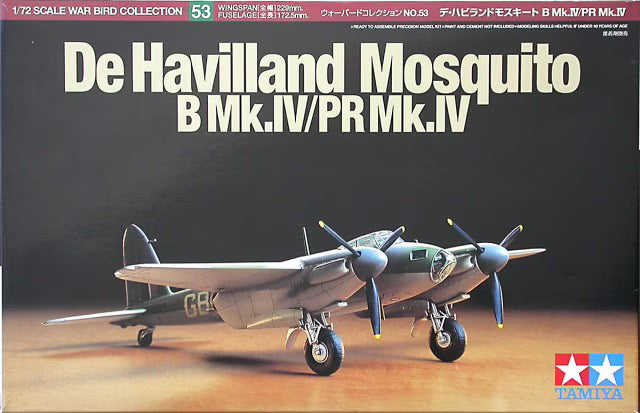 Tamiya 1/72 DE HAVILLAND MOSQUITO B MK.IV/PR MK.IV 60753