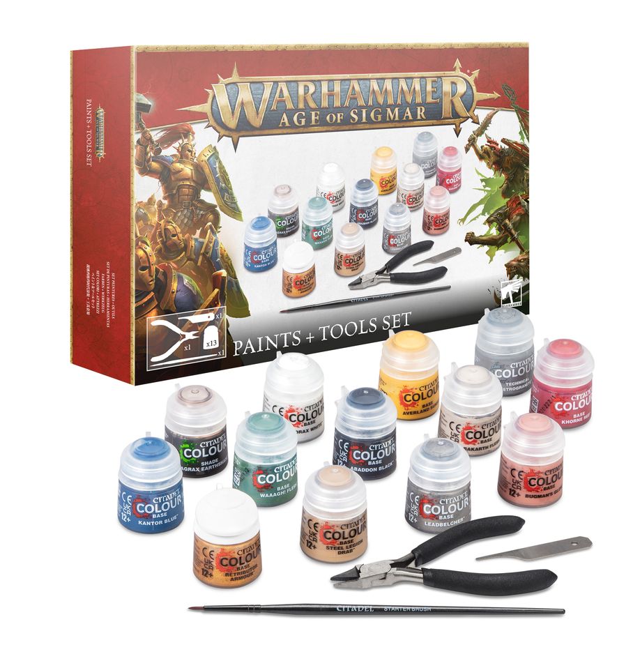 Age of Sigmar: Age of Sigmar: Paints + Tools Set 80-17