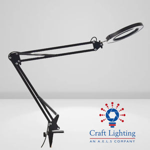 Craft Lighting Sensor - Desk Dioptre (5x) with LED Light & Head Controls (G-Clamp Style)