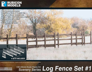 Rubicon Models 1/56 283001 - Log Fence Set #1