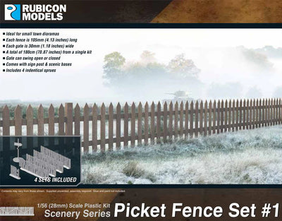 Rubicon Models 1/56 283002 - Picket Fence Set #1