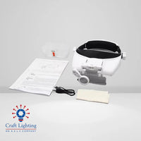 Craft Lighting Mimas - Head Mounted Magnifier with Rechargeable LED Light