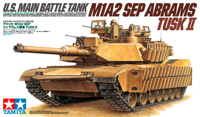 Tamiya 1/35 U.S. MAIN BATTLE TANK M1A2 SEP ABRAMS TUSK II 35326
