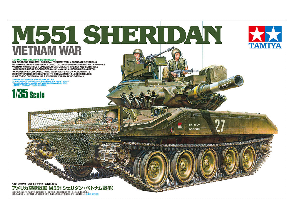 Tamiya 1/35 U.S. AIRBORNE TANK M551 SHERIDAN (VIETNAM WAR) 35365