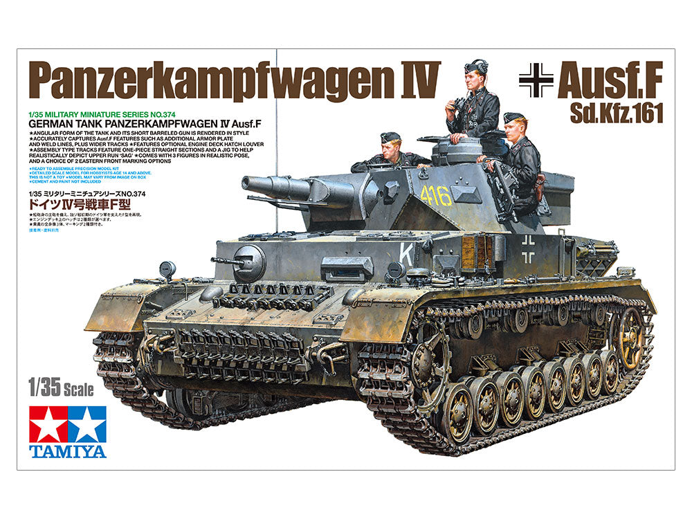 Tamiya 1/35 GERMAN TANK PANZERKAMPFWAGEN IV Ausf.F 35374