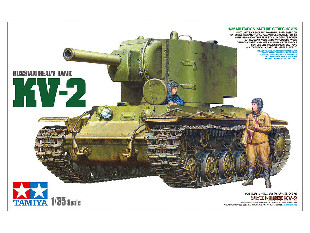 Tamiya 1/35 RUSSIAN HEAVY TANK KV-2 35375