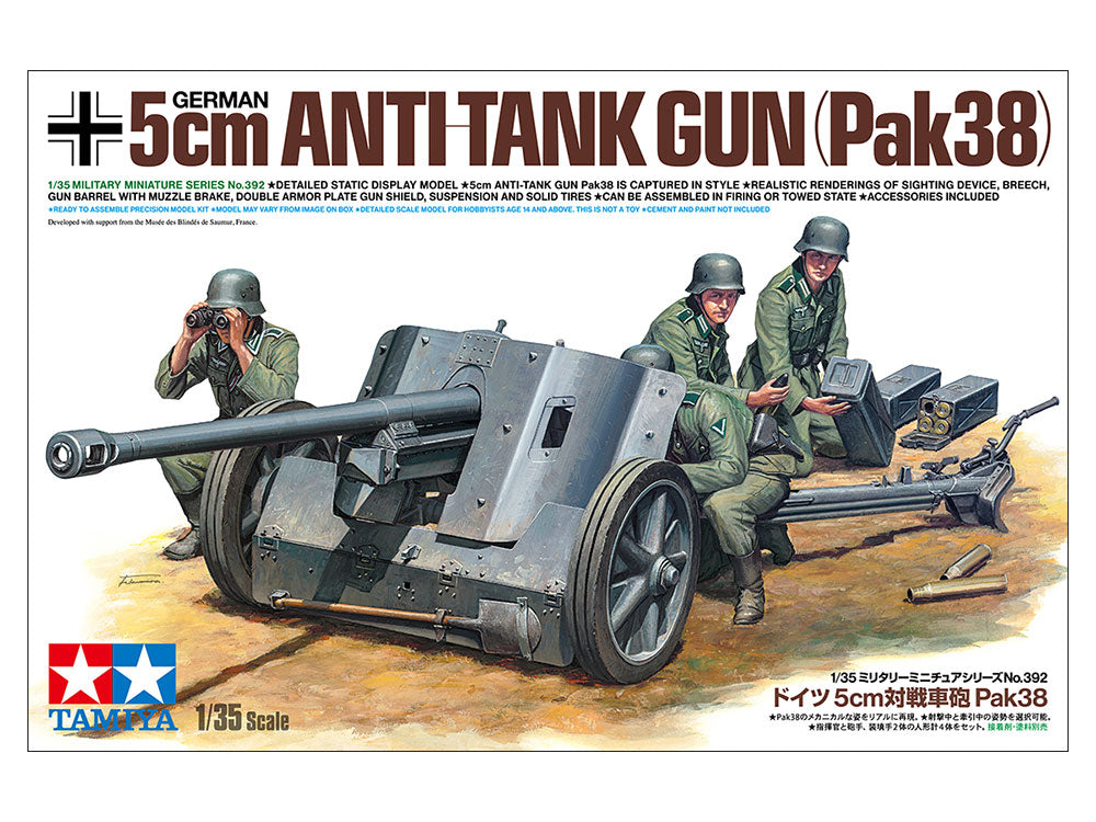 Tamiya 1/35 German Anti-Tank Gun 5cm Pak 38 35392