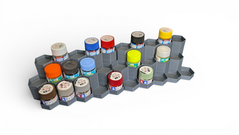 Ultimate Interlocking Paint Station for 10ml pots (Tamiya/Mr Hobby/Lifecolour Paints) BUNDLE x 2