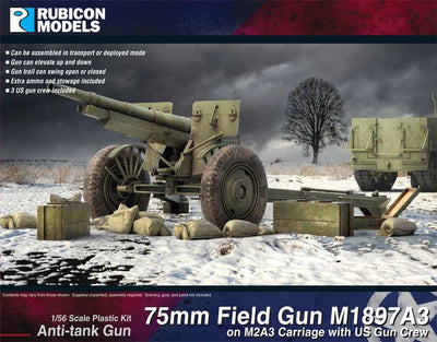 Rubicon Models 1/56 280127 - M2A3 75mm Field Gun with Crew