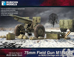 Rubicon Models 1/56 280127 - M2A3 75mm Field Gun with Crew