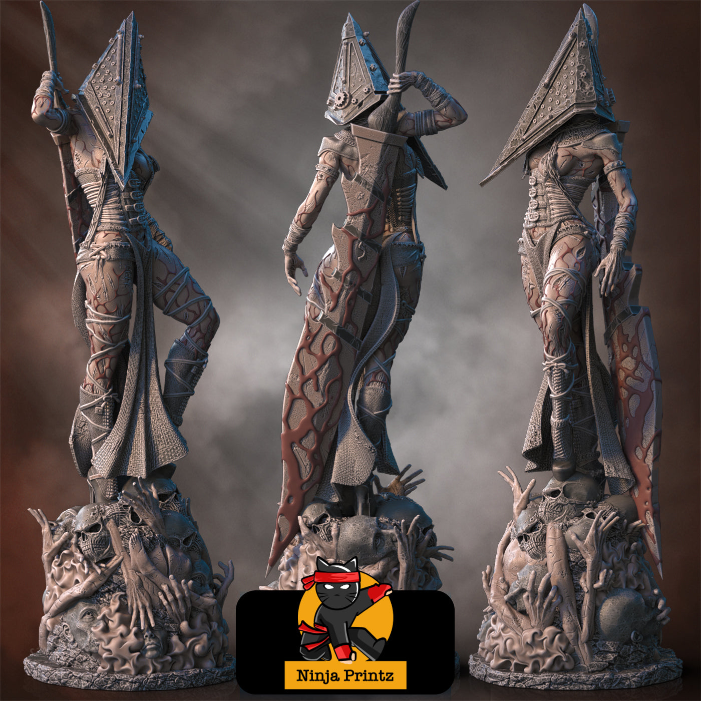 Ninja Printz - 1:10 Lady Pyramid Head (Silent Hill) Fan Art Statue ...