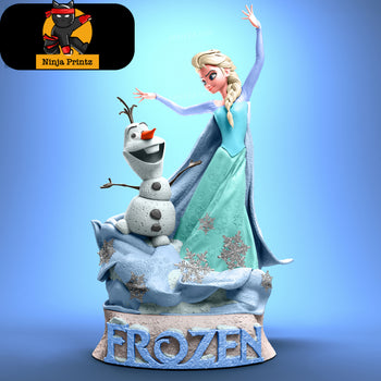 Ninja Printz - 1:10 Elsa & Olaf (Frozen) Fan Art Vignette