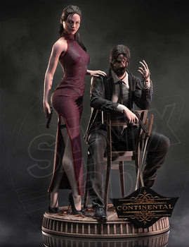 Ninja Printz - 1:10 Ballerina (John Wick & Eve) Fan Art Vignette