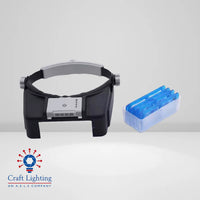 Craft Lighting Rhea - Head Mounted Magnifier with Rechargeable LED Light 1.5X 2X 2.5X 3.5X
