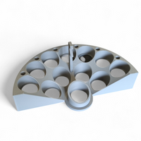 Ultimate Crescent Paint Station for Citadel Paints with Lid Holder