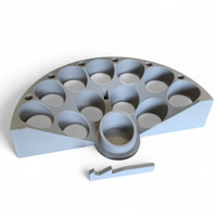 Ultimate Crescent Paint Station for Citadel Paints with Lid Holder