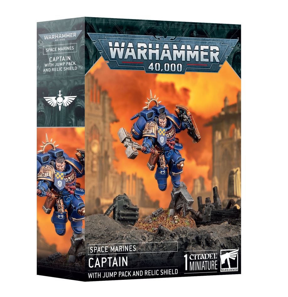 Warhammer 40,000: Space Marines Captain with Jump Pack and Relic Shield 48-102