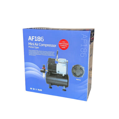 AF186 Expo - Oil Free Piston Compressor with 3 litre Tank & Cooling Fan