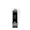 AK Interactive Set Of 5 Silicone Brushes Medium Hard Tip Small