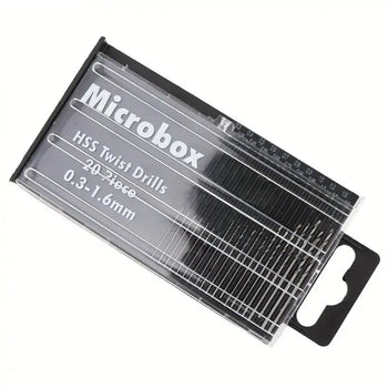 Microbox HSS Twist Drill Bits 0.3mm - 1.6mm (20 Pieces)