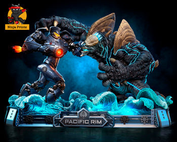 Ninja Printz - 1:144 Gypsy Daisy & Leatherhead (Pacific Rim) Fan Art Diorama