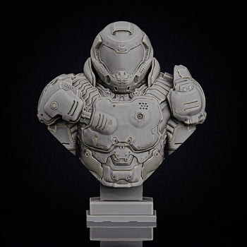 Ninja Printz - 1:8 Doom Guy (Doom) Fan Art Bust
