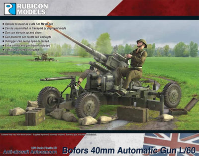 Rubicon Models 1/56 280123 - British 40mm Bofors Automatic Gun Mk I/III
