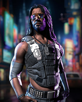 Ninja Printz - 1:8 Johnny Silverhand (Cyberpunk 2077) Fan Art Bust