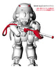 Hasegawa 1/20 Maschinen Krieger Robot Battle V Moon Type MK44H-0 Whiteknight Prototype Kit HA64112