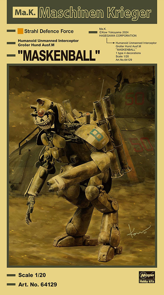 Hasegawa 1/20 Maschinen Krieger Humanoid Interceptor Groser Hund Ausf.M - Maskenball Kit HA64129