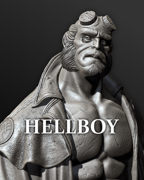 Ninja Printz - 1:8 Hellboy (Hellboy) Fan Art Bust
