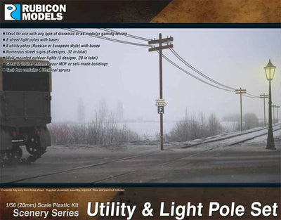 Rubicon Models 1/56 283004 - Utility & Light Pole Set