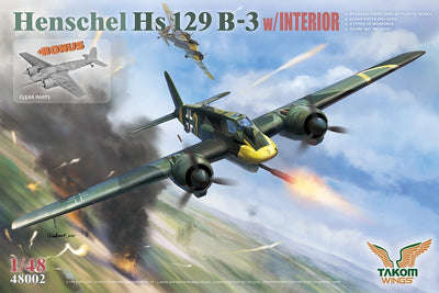 TAKOM 1/48 German Air Force Henschel Hs 129 B-3 Ground Attack Aircraft TAK48002