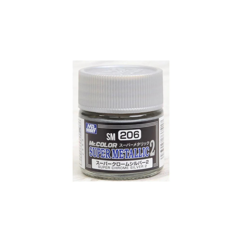 SM-206 Mr Colour Super Metallic II - Super Chrome Silver 10ml