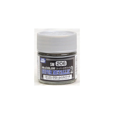 SM-206 Mr Colour Super Metallic II - Super Chrome Silver 10ml