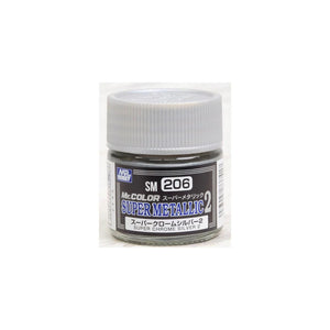 SM-206 Mr Colour Super Metallic II - Super Chrome Silver 10ml