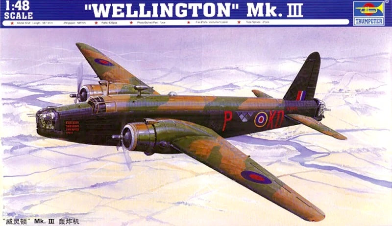 Trumpeter 1/48 British Royal Air Force Vickers Wellington Mk.III Bomber 02823