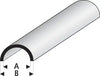 Maquett - Super Styrene Half Round Hollow 7.00mm x 5.00 x 330mm