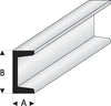 Maquett - Super Styrene C-Channel 4.00mm x 2.00mm x 330mm