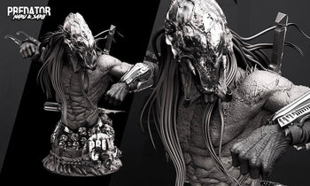 Ninja Printz - 1:8 Predator (Predator - Prey) Fan Art Bust
