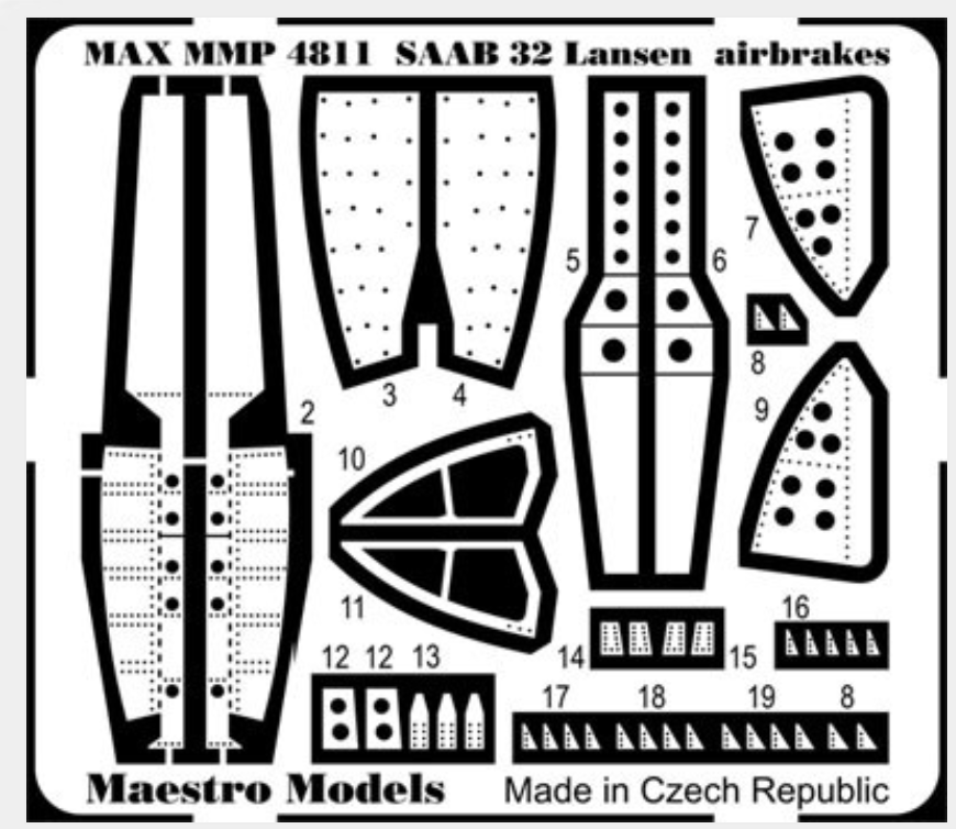 SAAB A32/J32/S32 Lansen Airbrake Set