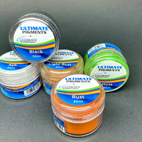 Ultimate Pigments - Half Set 2 - 5 colours (Rust, Light Rust, Ash, Moss, Black)