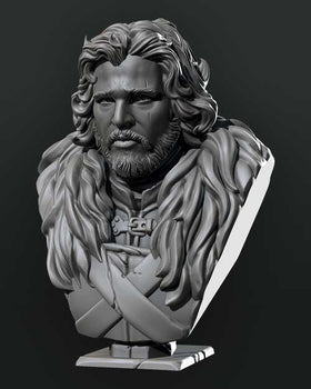 Ninja Printz - 1:8 Jon Snow (Night's Watch) Fan Art Bust