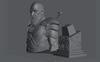 Ninja Printz - 1:8 Kratos w/ Legendary Nidavelir Armour (God of War) Fan Art Bust